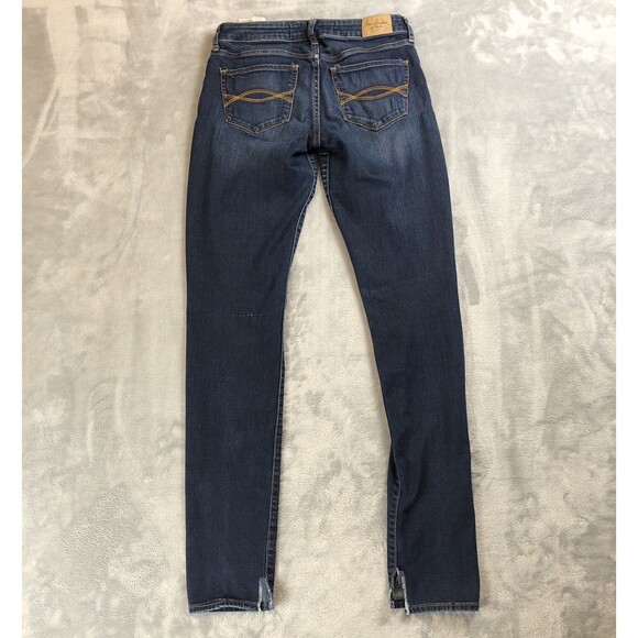 Abercrombie & Fitch WOMENS 2L Classic Stretch Low Rise Skinny Jeans Split Ankle - Picture 12 of 12